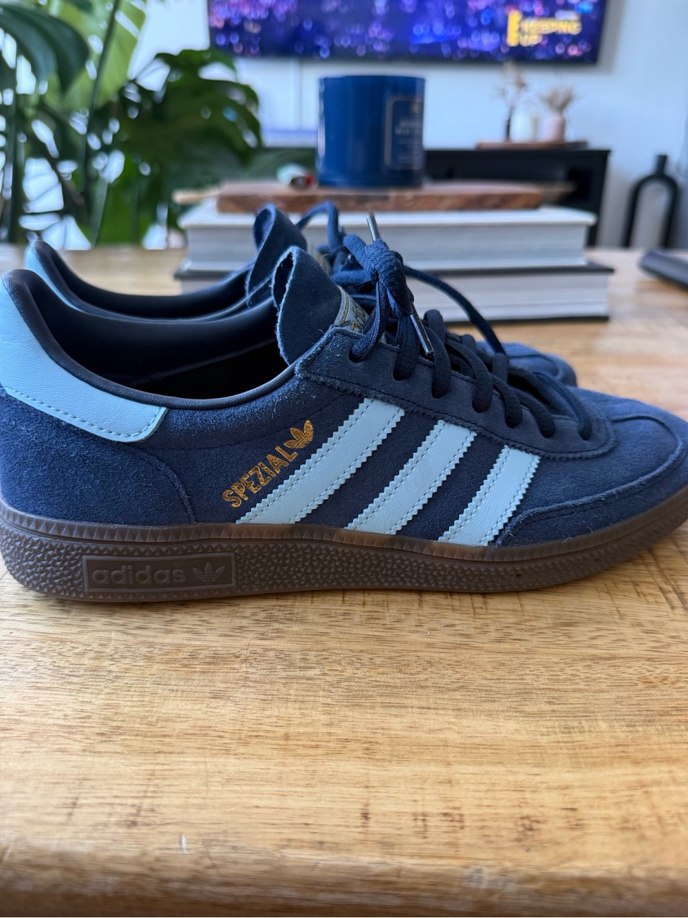 adidas Handball Spezial Shoes — Navy with Light Blue Womens 9.5 - Picture 6 of 13